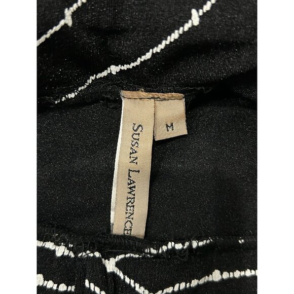 Susan Lawrence Black White Patterned Maxi Pencil Skirt Sz Medium - Picture 5 of 8